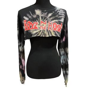 Columbia Pictures BOYZ N THE HOOD Tie Dye T-Shirt Crop Top Cotton Sz XS